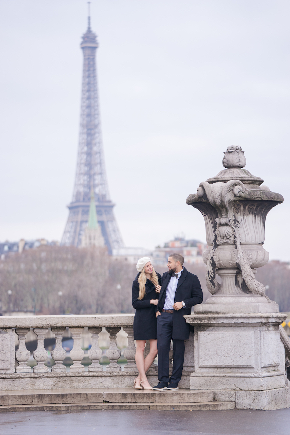 Pont Alexandre III winter