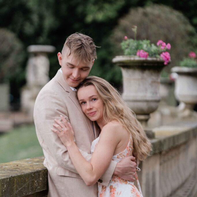 Dreamy surprise proposal in the Luxembourg Gardens captured by Pictours Paris featuring Trynne and Zachary.