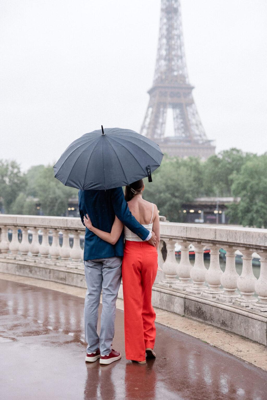 Paris Photo Session in the Rain